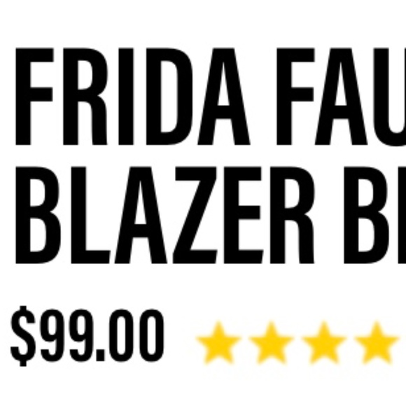 Steve Madden - FRIDA FAUX LEATHER BLAZER BLACK NWT - Picture 7 of 7